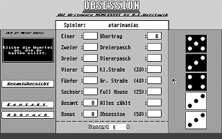 Obsession atari screenshot